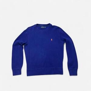 Polo Ralph Lauren Crewneck Sweatshirt Indigo with Orange Pony Size S